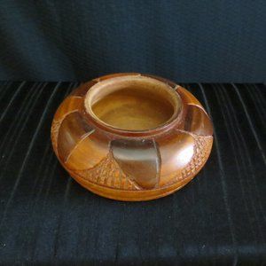Hand Carved Solid Wood Island Vibes Trinket Bowl